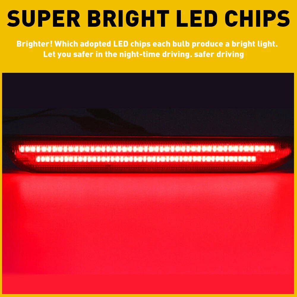 For 2015-2022 Ford Mustang Smoked Lens LED Rear Bumper Side Marker Lights EOA 6B93BC-57