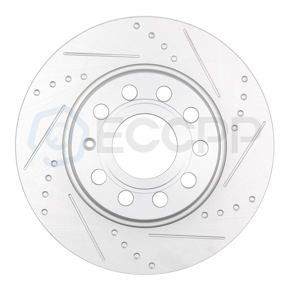 Front and Rear Brake Rotors Discs For Audi A3 - 2015 - 2016 Drilled Slotted 6B93BC-57