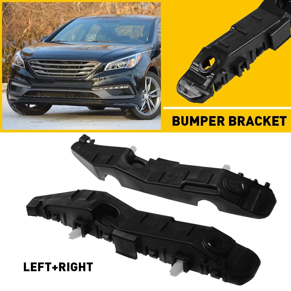 1Pair For 2015 2016 2017 Hyundai Sonata Bumper Bracket Front Beam Mount Support 6B93BC-57