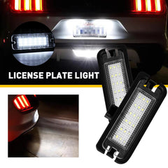 Car Rear LED License Plate Light Lamp Assembly For 2015-2021 Ford Mustang 6000K 6B93BC-57