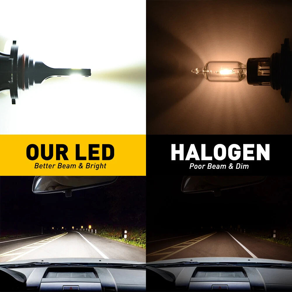 4X AUXITO 9005 HB3 9006 LED Headlight Bulbs High Kit Beam 6000K White 20000LM Z1 AUXITO