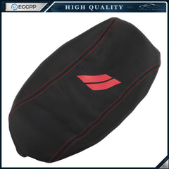 For Dodge Durango 2011-2020 Leather Center Console Armrest Cover Black Red Trim 6B93BC-57
