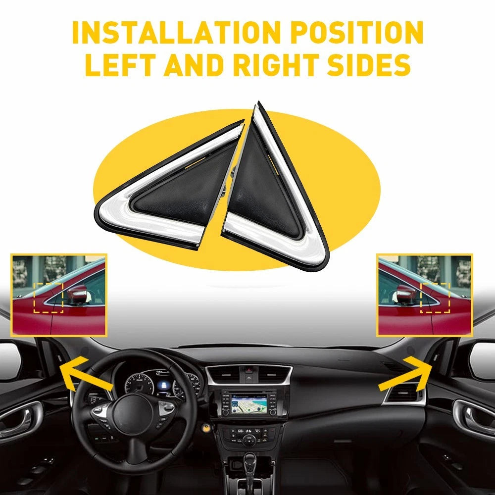 Left Right Side Mirror Corner Triangle Molding Fender For Nissan Sentra 2013-19 6B93BC-57