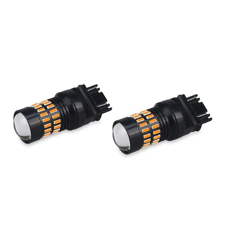 4X Turn Signal Light 3157 3757A Amber LED Bulbs for 2004~12 Chevy Colorado EOA 6B93BC-57