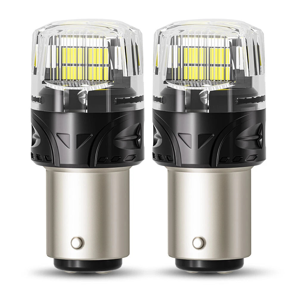 AUXITO 1157 LED Tail Brake Stop Reverse Parking Turn Signal DRL Light Bulb White AUXITO