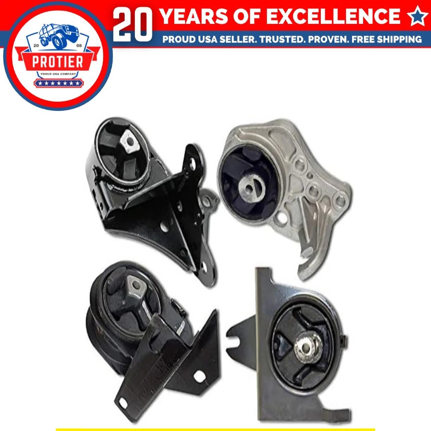 Fits 2000 Chrysler Voyager/Grand Voyager AUTO 3.0L 3.3L Motor & Trans Mount 4pc 6B93BC-57