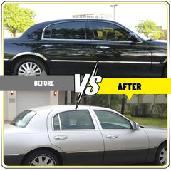 6pcs Chrome Pillar Posts Door Side Trim Cover Fit For Lincoln Town Car 1998-2011 6B93BC-57