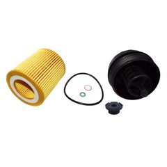 Oil Filter & Housing & Cooler Seal Oil Drain Plug Set for BMW X1 X3 X5 HU816x 6B93BC-57