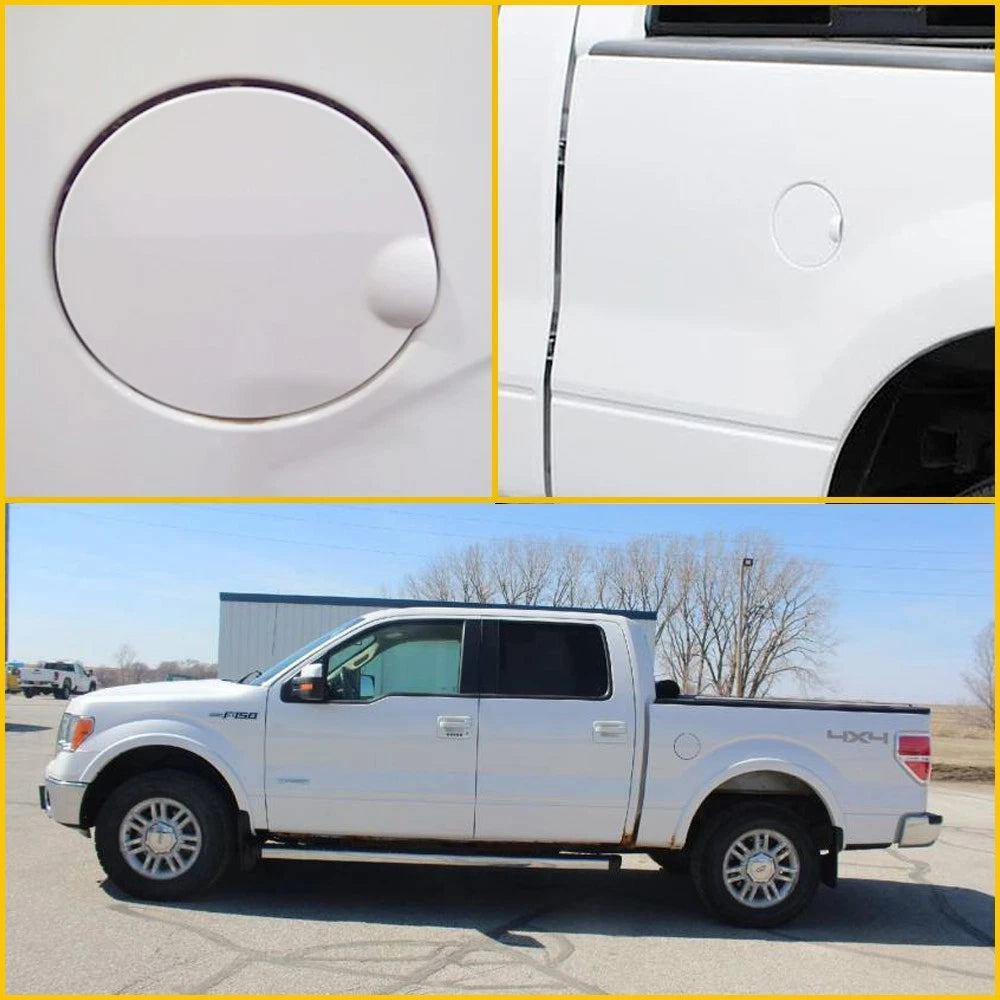 White Painted Fuel Gas Filler Tank Lid Door Cap Fits Cover Ford F150 2009-2014 6B93BC-57