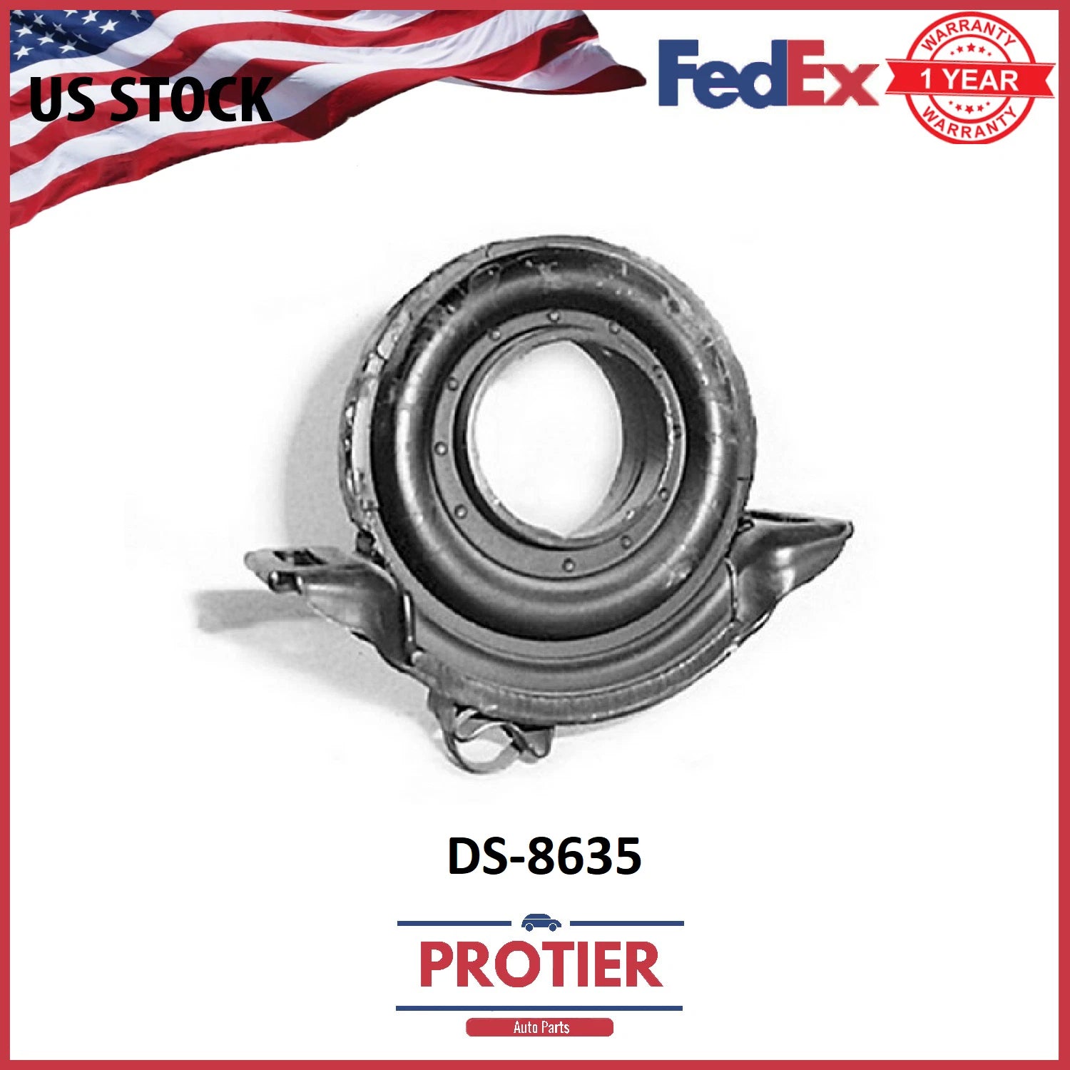 Protier Drive Shaft Center Support Bearing - Part # DS8635 6B93BC-57