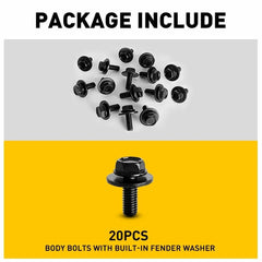 Bolts Screws Fastener M6 10mm Hex For Car Body Fender Engine Splash Shield EOA 6B93BC-57