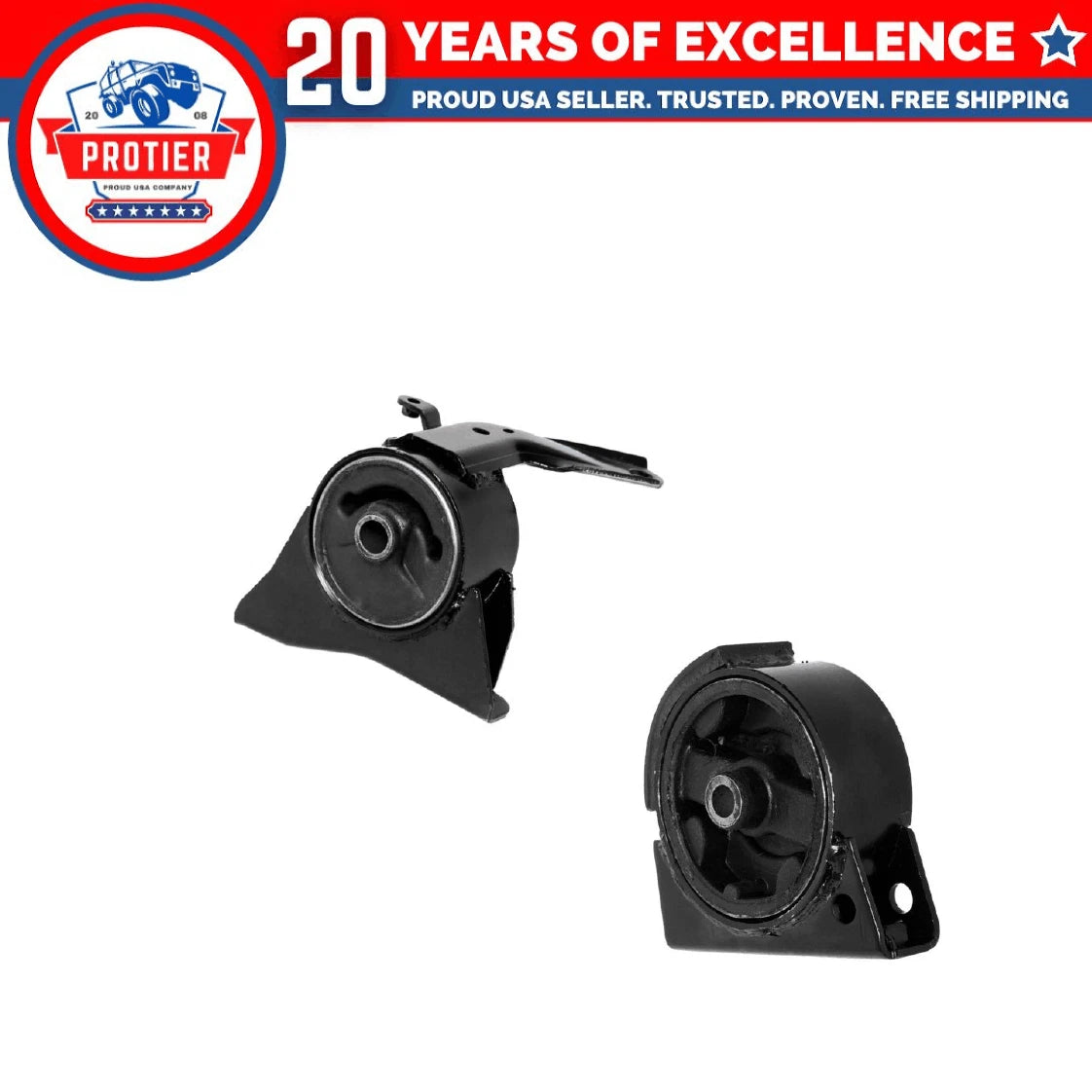 Front & Right Motor Mount Set for 1993 - 1997 Geo Prizm 1.8L for Auto Trans 6B93BC-57