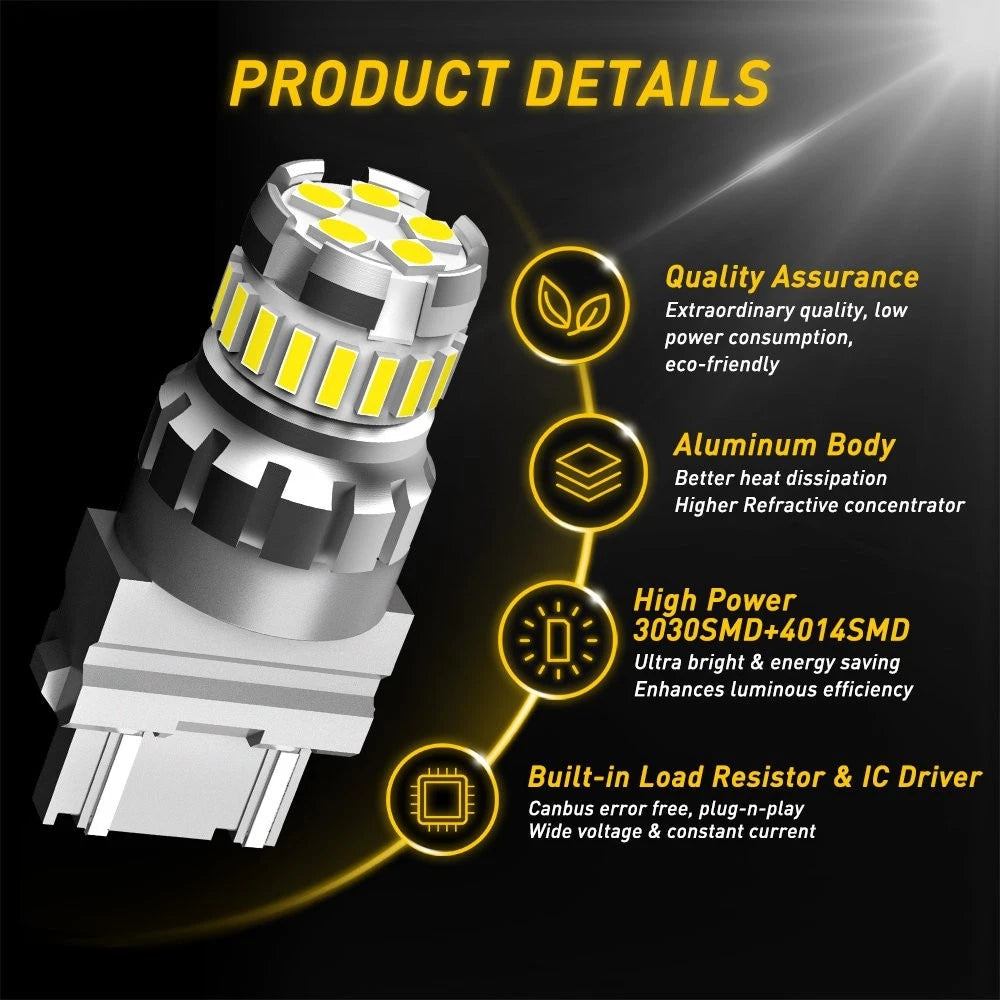 AUXITO 3156 3157 LED Reverse Turn Signal Tail Light Bulb CANBUS Anti Hyper Flash AUXITO