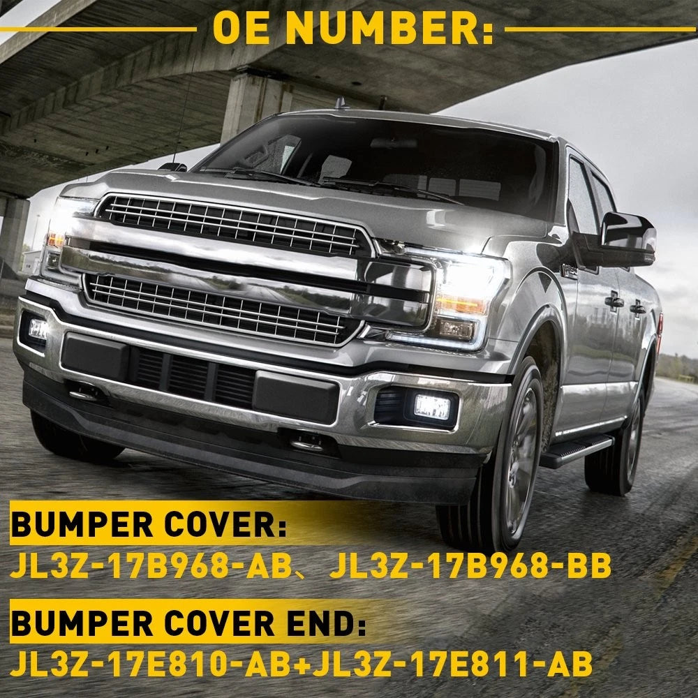 For 2018-2020 Ford F150 Front Bumper Inserts Guards Pads End Caps Cover Trim EOA 6B93BC-57