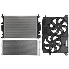 Electric Radiator Condenser Cooling Fan Kit For 2013-2015 2016 Ford Fusion