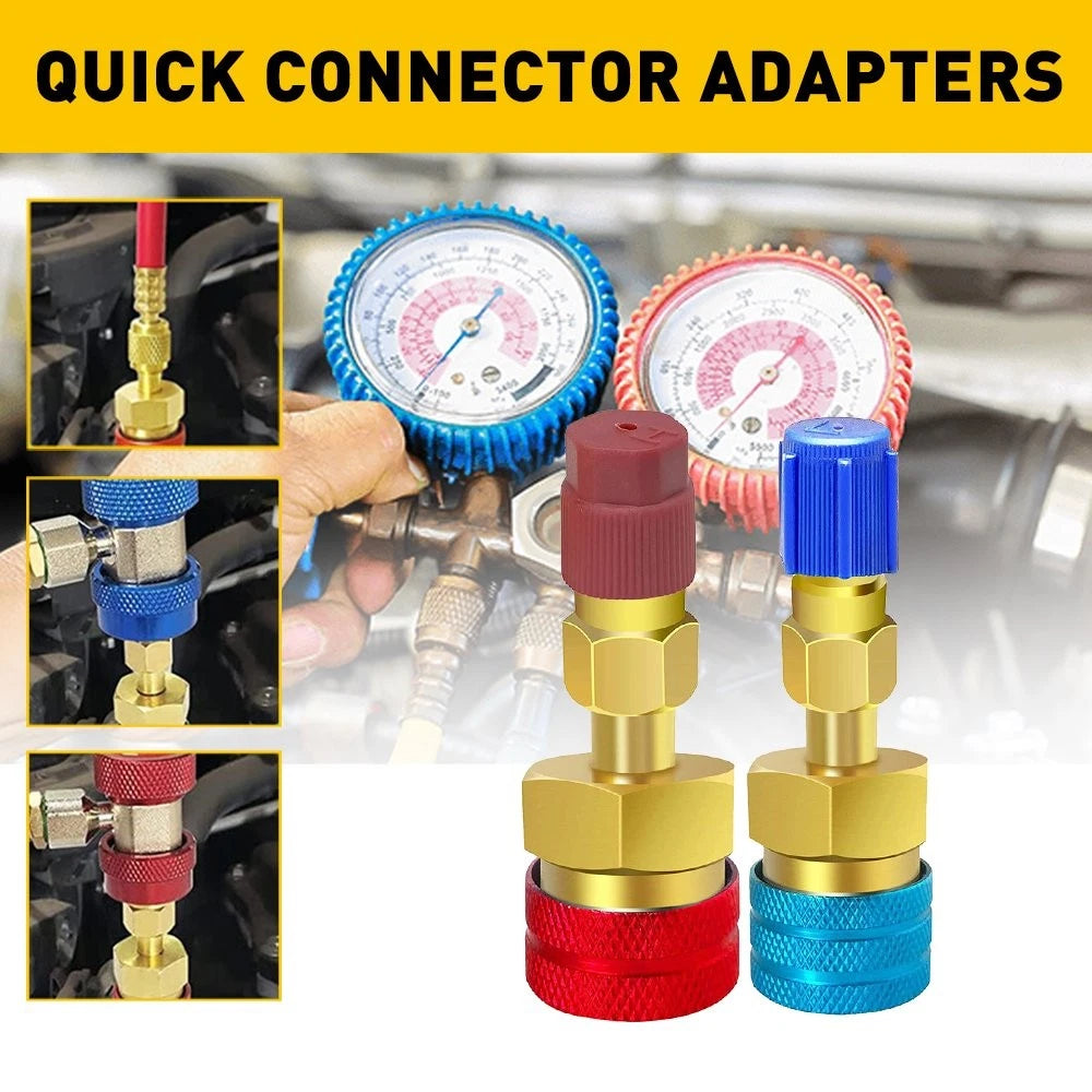 R1234yf Quick Couplers Adapters Kit, R1234yf To R134a Conversion Kit High/Low EA 6B93BC-57