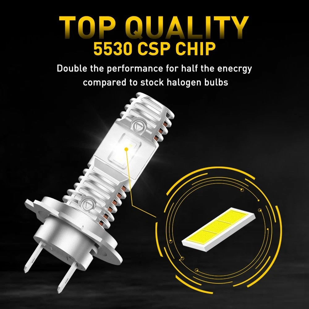 4X AUXITO LED Kit High/Low Beam Conversion H7 Bulbs White Bright 6000K Plug&Play AUXITO