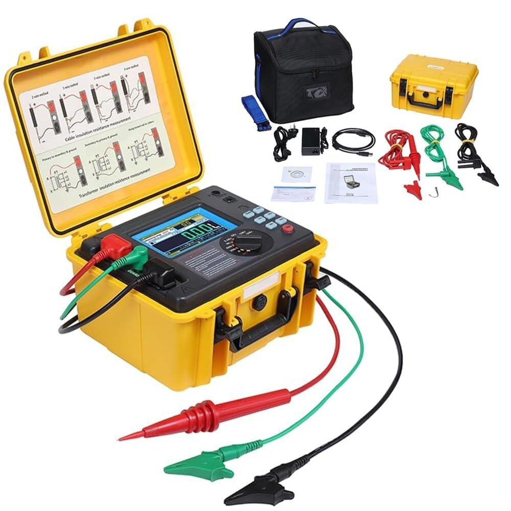 10KV HV Insulation Tester with Range 0.5MΩ to 20TΩV 10KV Test Timer Function 6B93BC-57