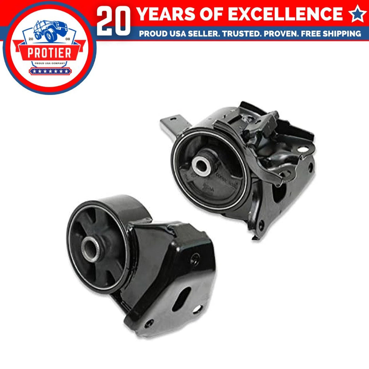 Fits 2003-2008 Hyundai Tiburon 2.7L AUTO Front Motor & Trans Mount Set 2pcs : 6B93BC-57