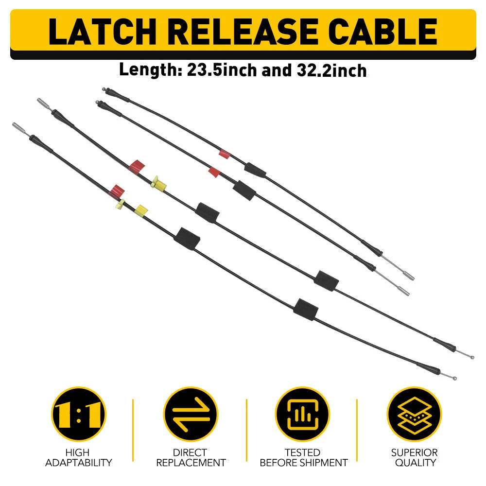 Rear Door Upper+Lower Side door Latch Release Cable for Ford F150 F250 97-04 EOA 6B93BC-57