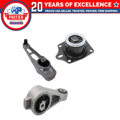 Fits 2001-2010 Chrysler PT Crusier 2.4L AUTO w/o Turbo Motor Mount Set 3PCS 6B93BC-57