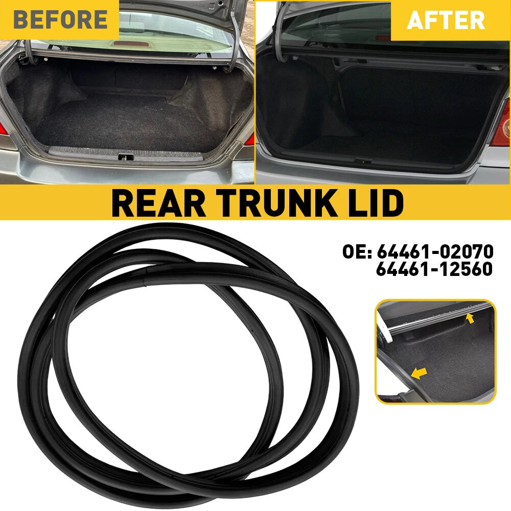 Rubber Weatherstrip Rear Trunk Lid For 2003-2008 Toyota Corolla Seal Strip EOA 6B93BC-57