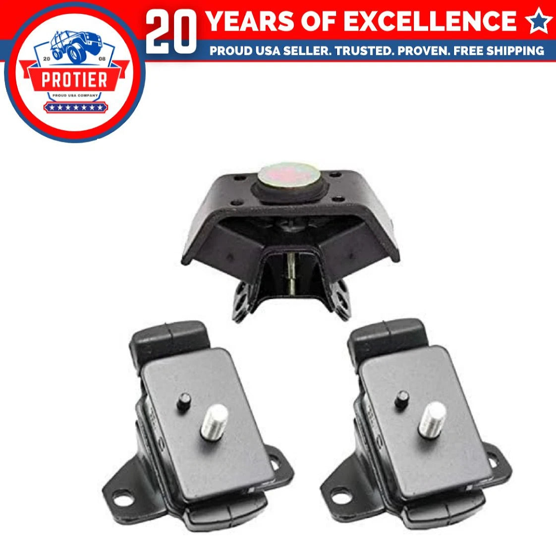 Motor & Trans Mount Set for 00-04 Toyota Tacoma 3.4L 2WD Except Pre Runner 3PCS 6B93BC-57