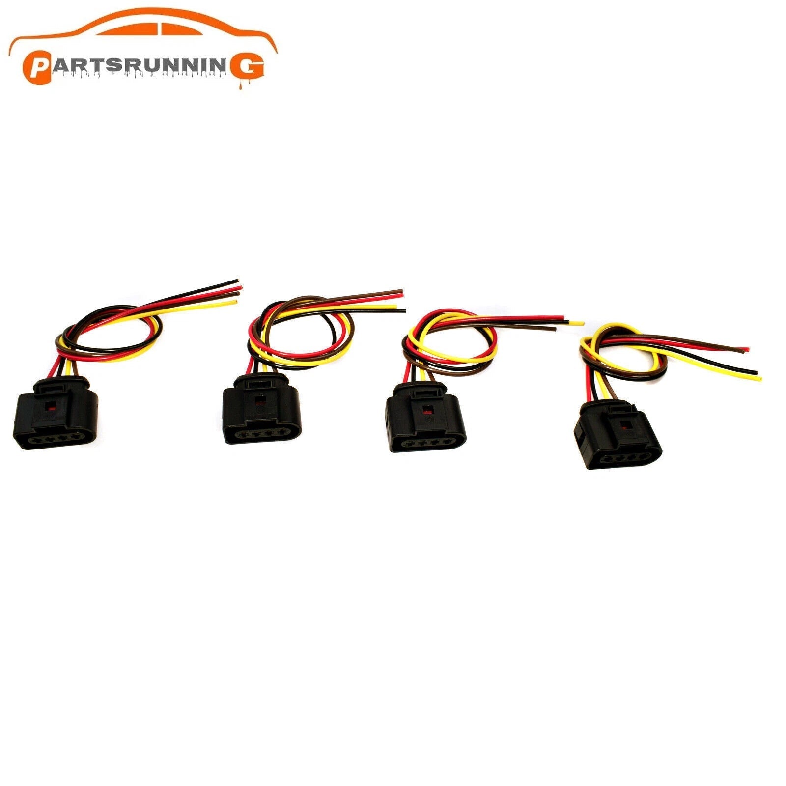 4PCS Ignition Coil Plugs Wiring Connector Pig Tail Set for Audi VW 1.8T 2.0T 6B93BC-57