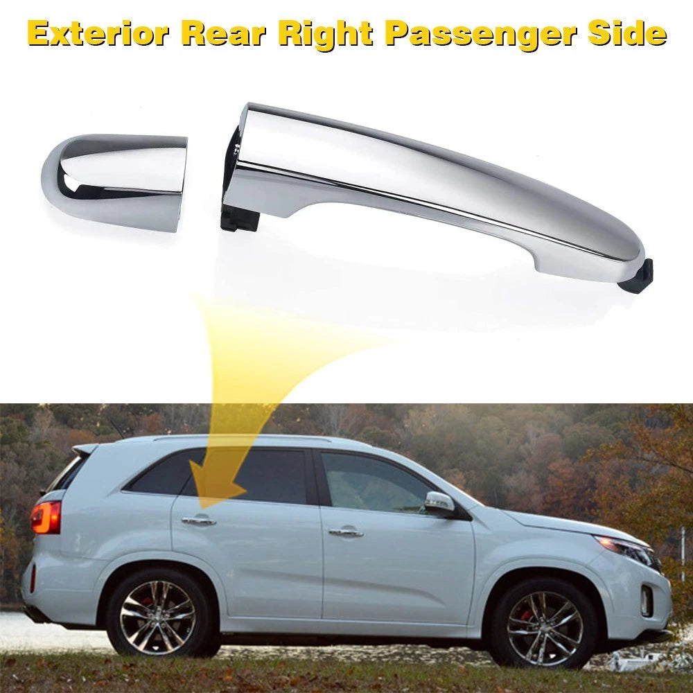 Outside Rear Passenger Right Side Door Handle For 2011-2015 Kia Sorento Chrome A 6B93BC-57