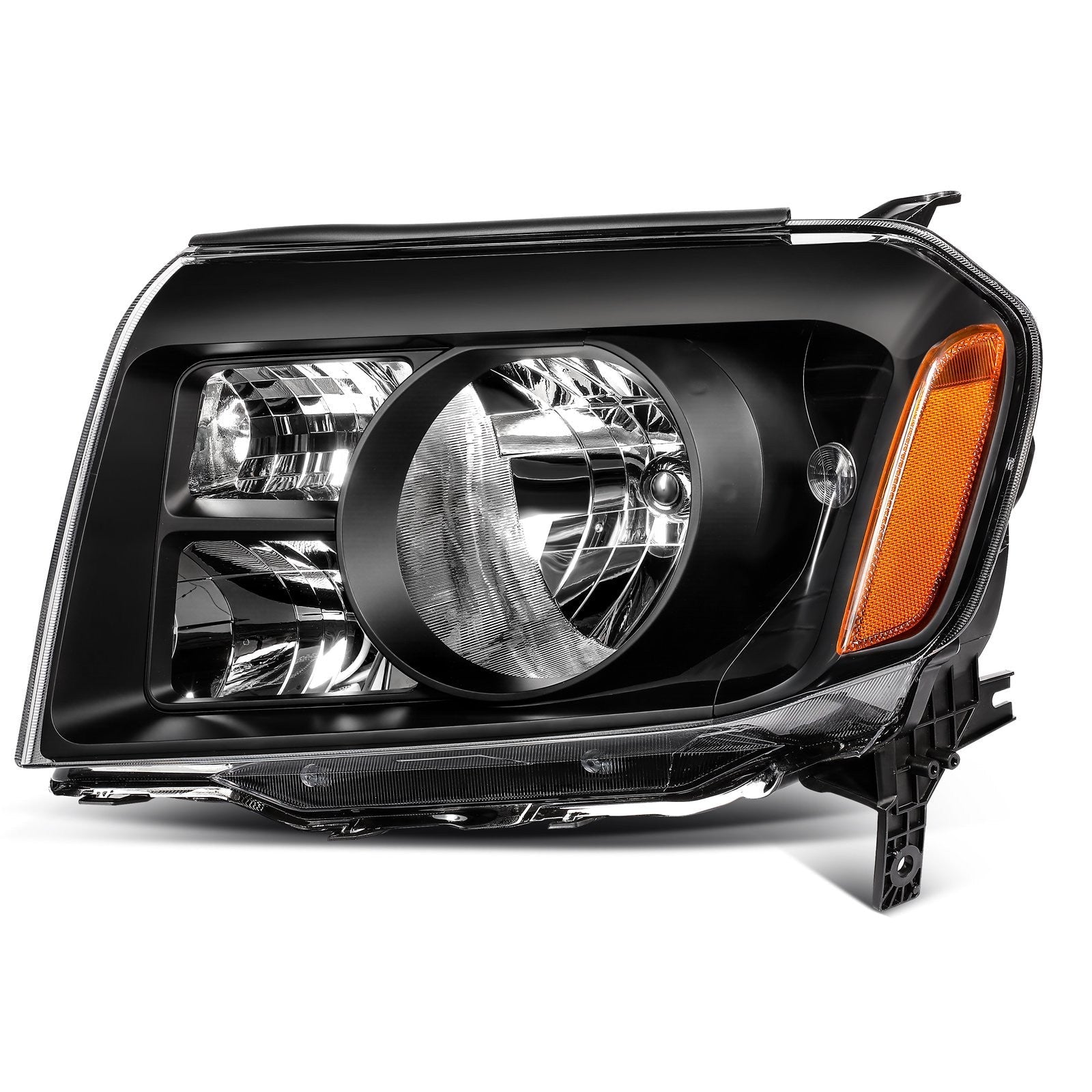 ECCPP Headlights Assembly For Honda Pilot 3.5L 2009-2011 Pair Kit Black Amber 6B93BC-57