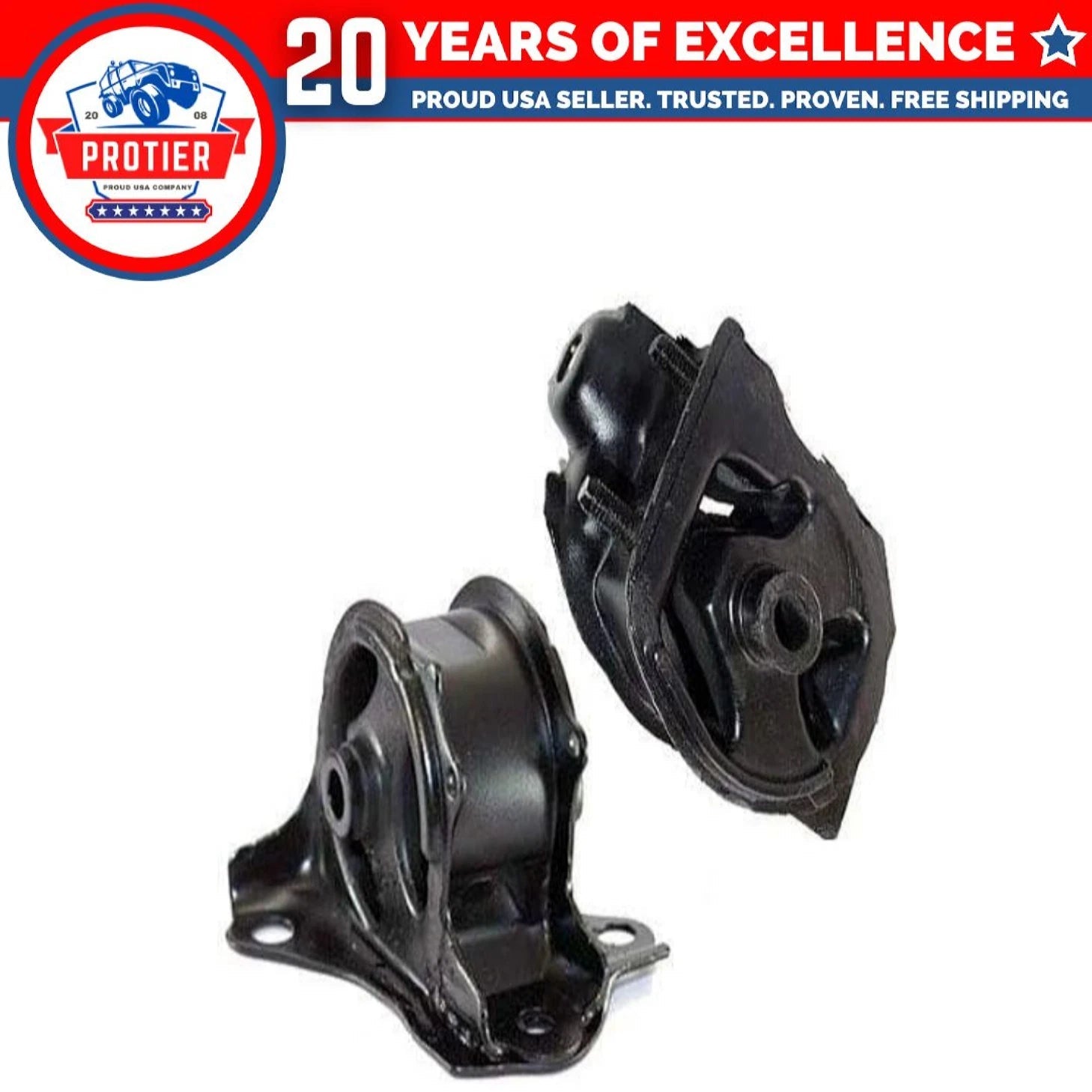 Fits 1992-1996 Honda Prelude 2.2L/2.3L Rear Mount & Trans Mount Set for AUTO 6B93BC-57