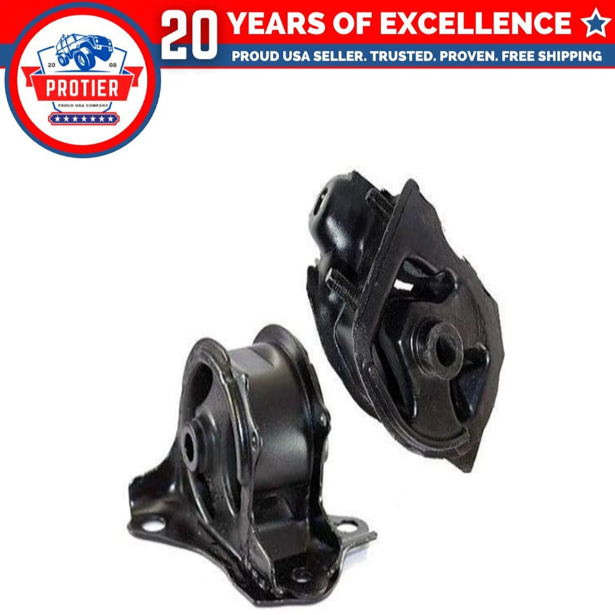 Fits 1992-1996 Honda Prelude 2.2L/2.3L Rear Mount & Trans Mount Set for AUTO 6B93BC-57