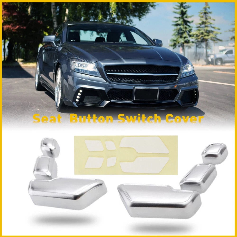 Silver Door Seat Adjust Button Switch Cover Trim for Mercedes-Benz E Class W212 6B93BC-57