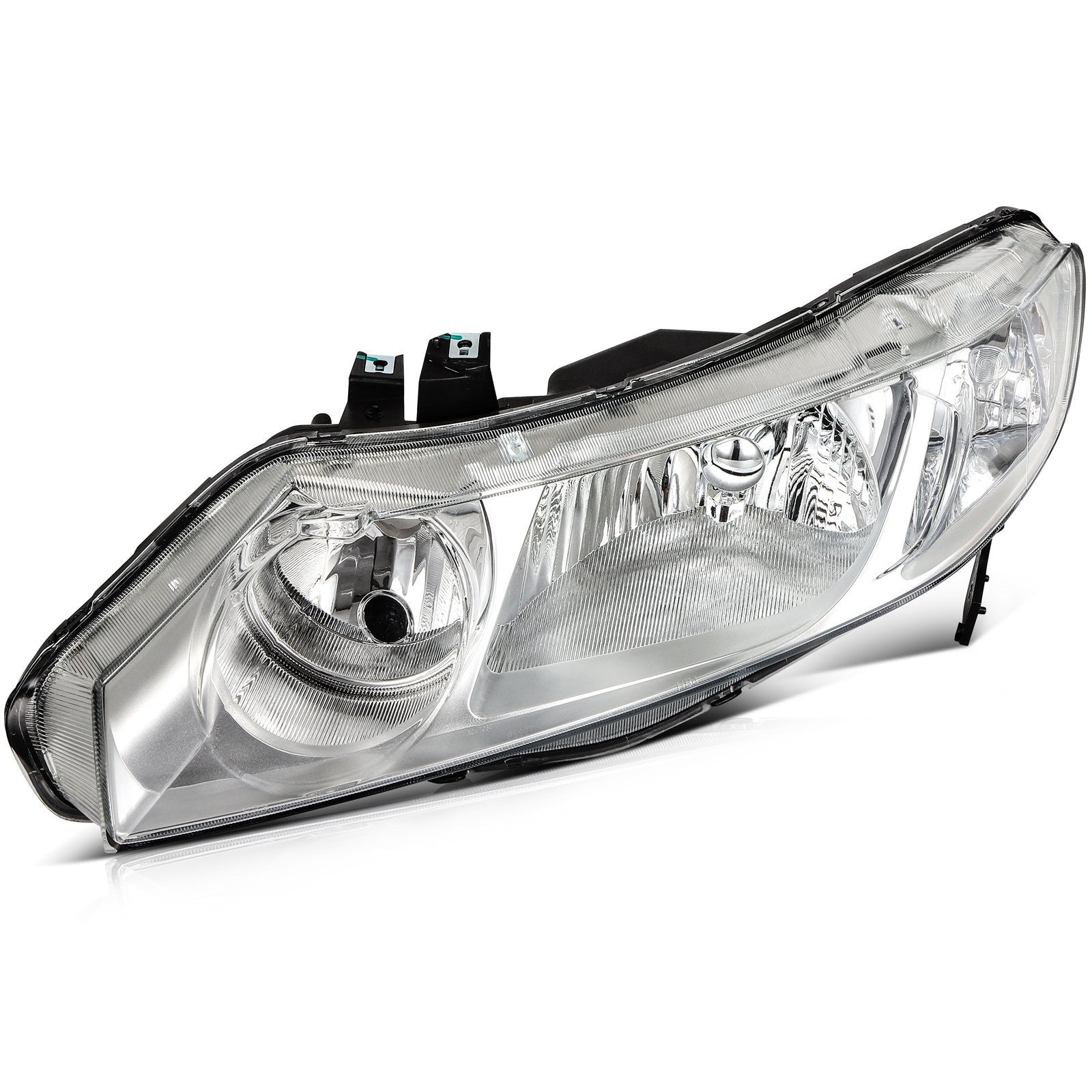 ECCPP Headlights Assembly For Honda Civic 1.8L 2.0L 2006-2011 Pair Kit Chrome 6B93BC-57