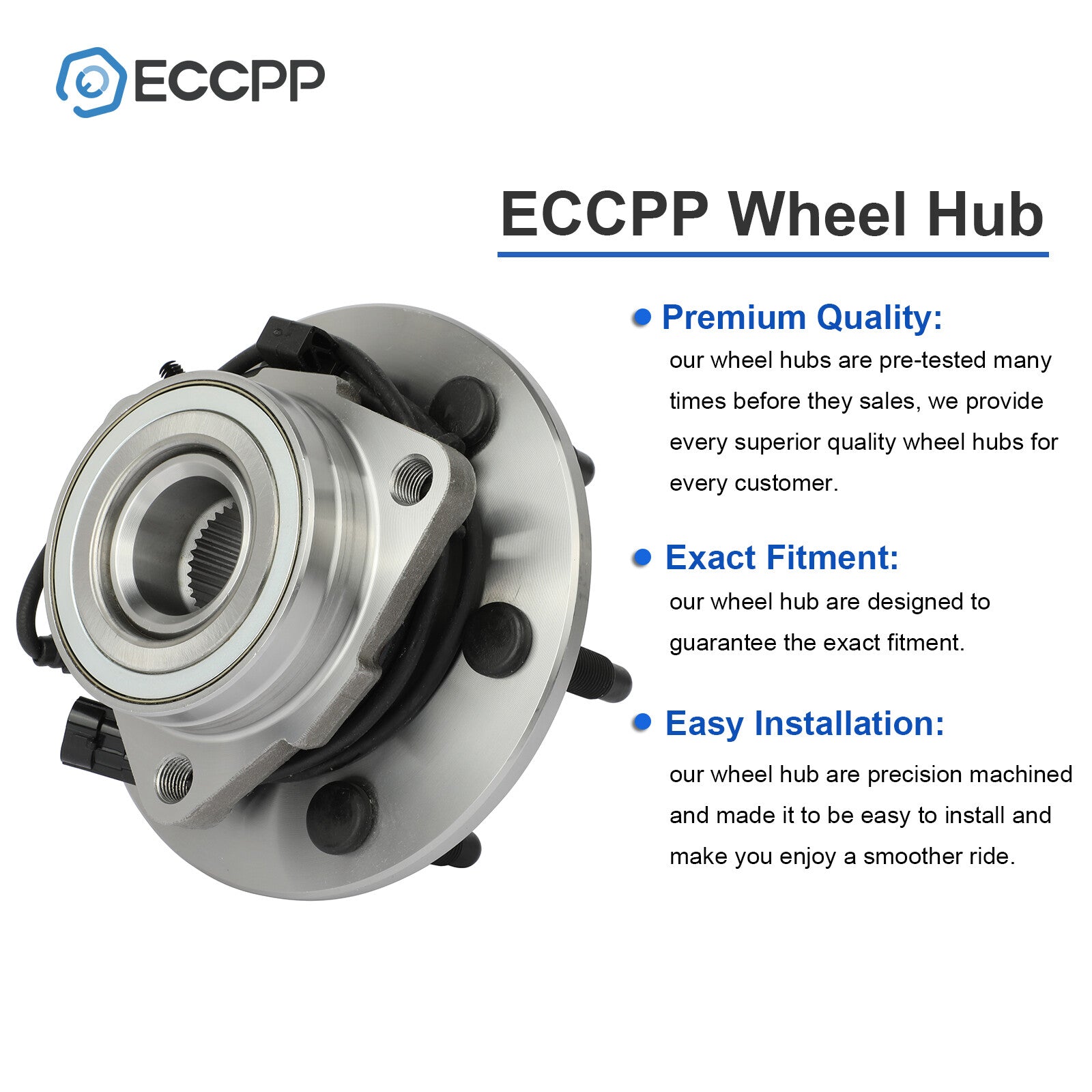 1Pc Front Wheel Hub Bearing Assembly For Chevy Silverado 1500 Sierra 1500 4WD 6B93BC-57