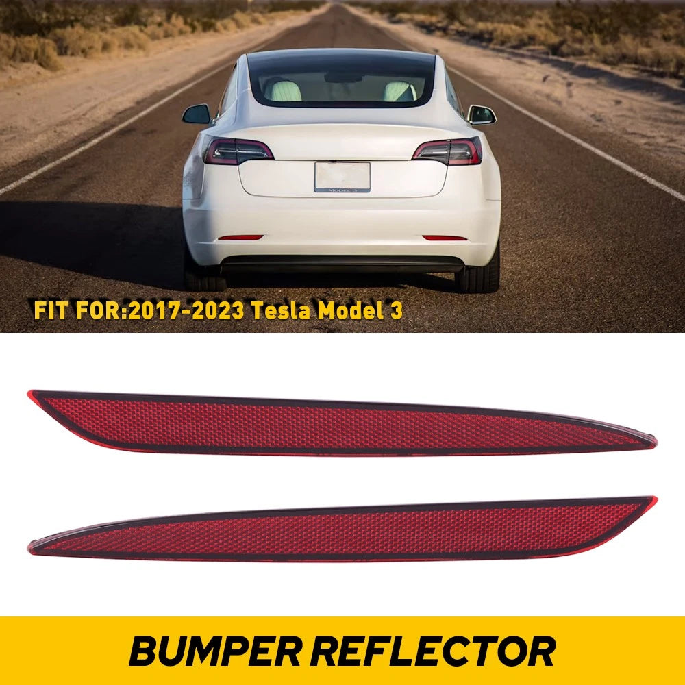 Car Lower Rear Bumper Reflector Tail Lamp Case LH RH For 2017-2023 Tesla Model 3 6B93BC-57