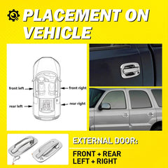 Outside Exterior Door Handle For 2000-2006 Chevy Tahoe GMC Yukon Sierra Chrome A 6B93BC-57
