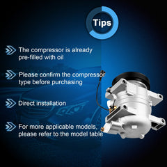 For Subaru 2002-2005 Impreza 2.0L 2003-2007 Impreza 2.5L A/C AC Compressor 25561 6B93BC-57
