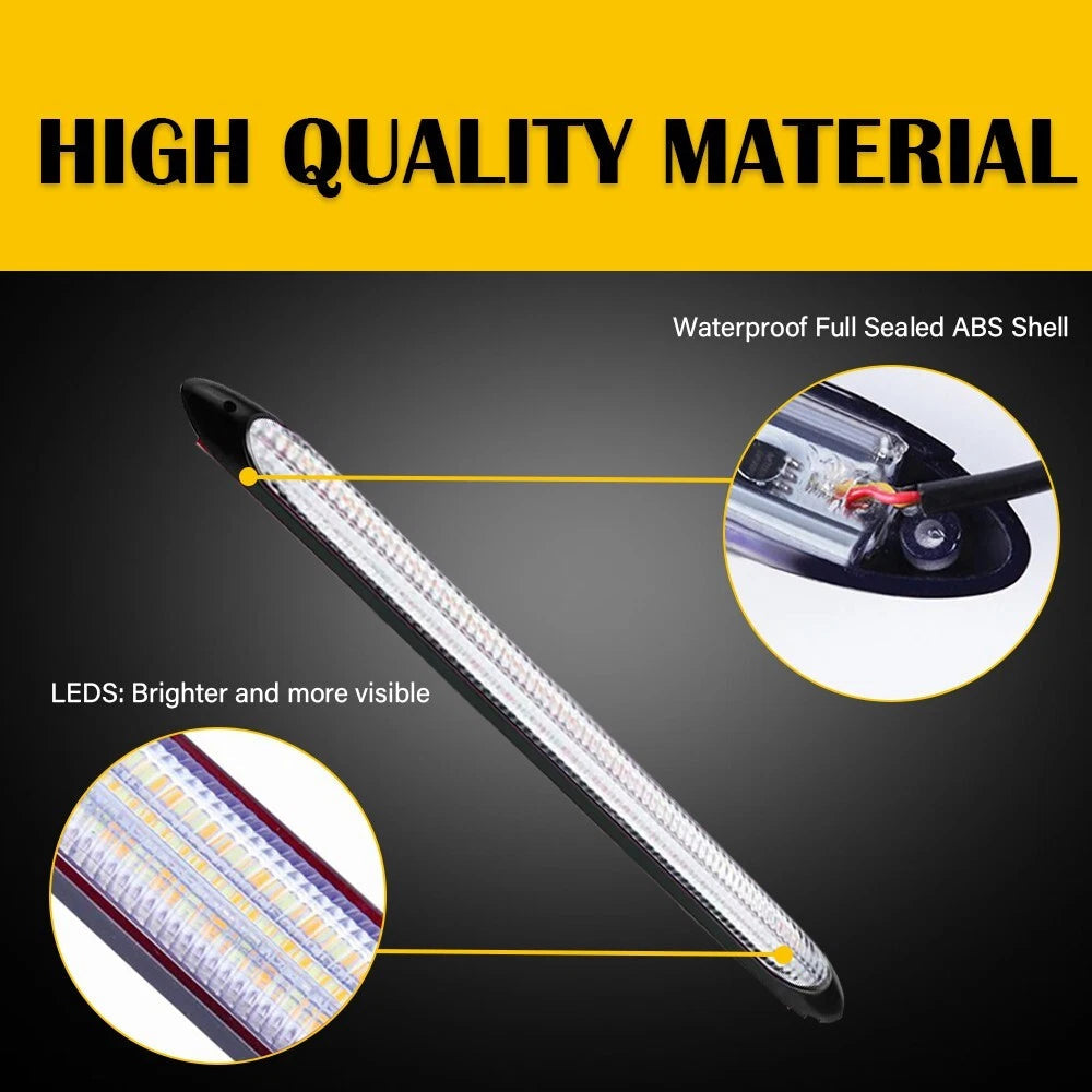2x Sequential DRL LED Daytime Running Light Flowing Turn Signal Headlight Strip 6B93BC-57
