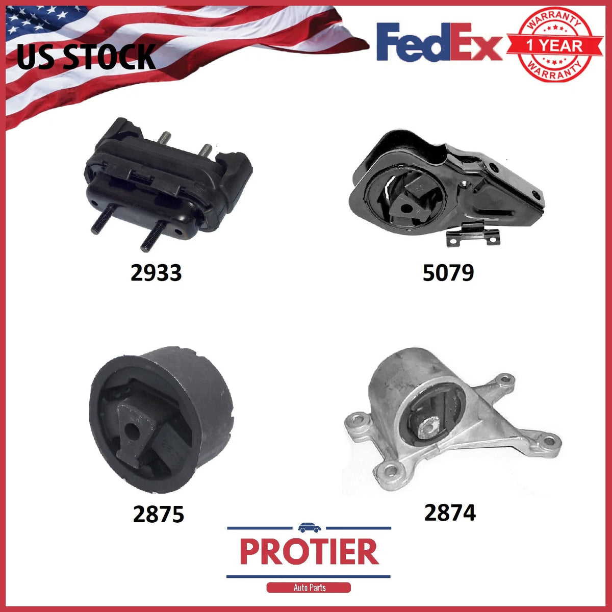 99-05 Pontiac Grand AM/ Oldsmobile Alero 2.4/ 3.4L Motor & Trans. Mount Set 4PCS 6B93BC-57