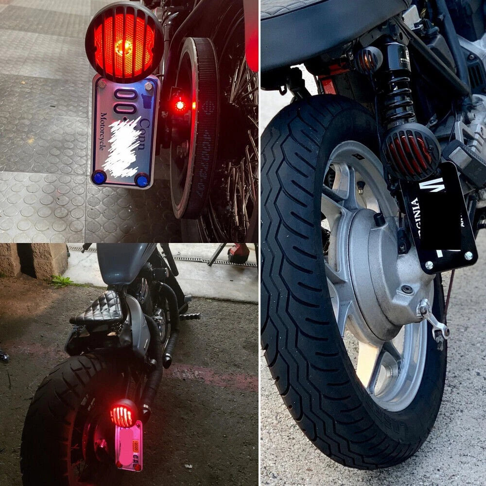 Motorcycle Mount Side & Brake Tail License Plate Bracket Light For Honda Bobber 6B93BC-57