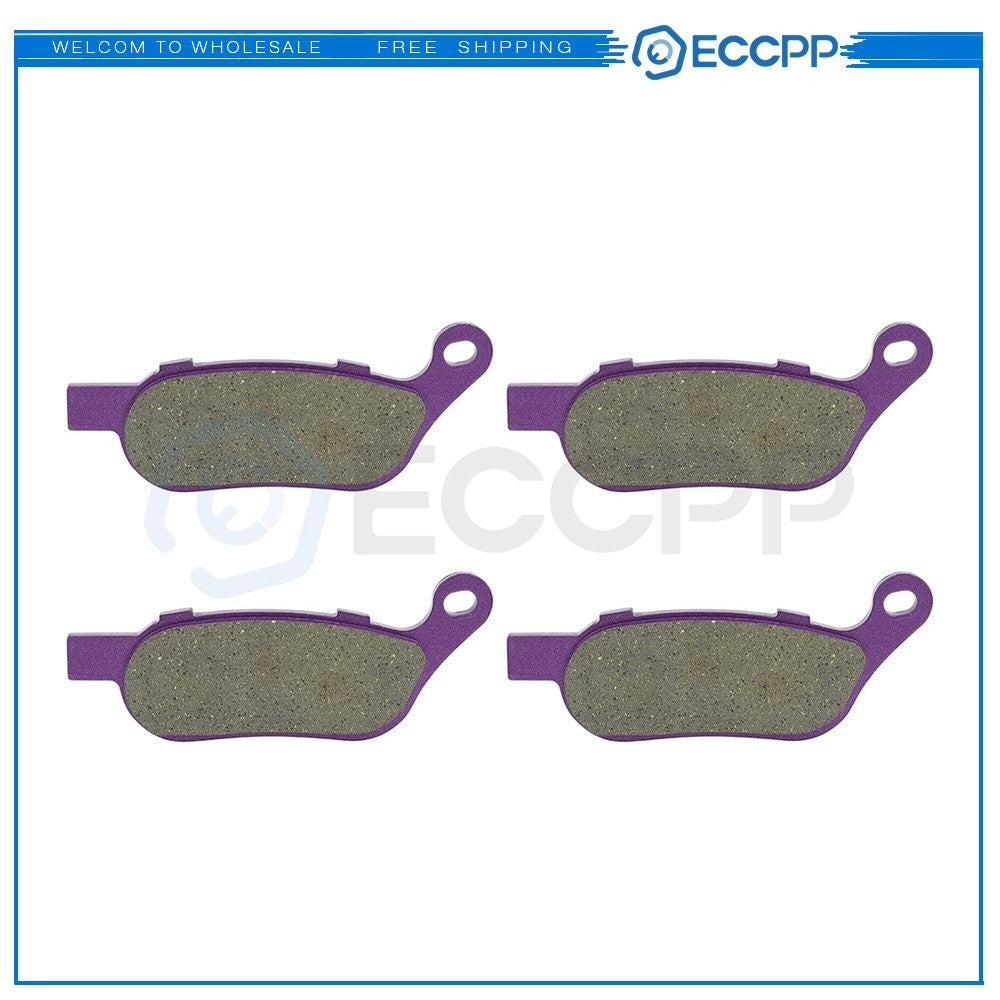 2 Pair Brake Pads For Harley-Davidson CVO Deluxe FLSTNSE Softail Carbon Fiber 6B93BC-57