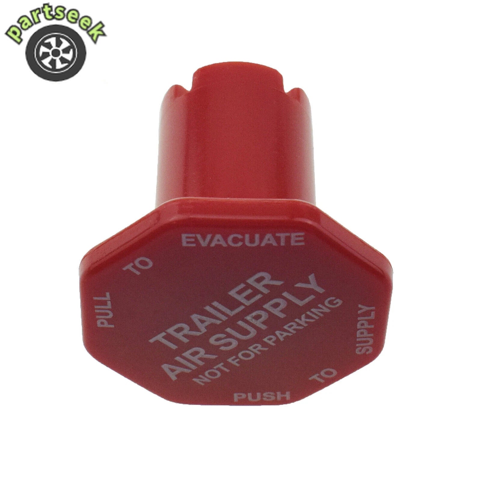 Red Modular Trailer Air Supply Knob for Semi Trucks Threaded Type 298817N 802627 6B93BC-57