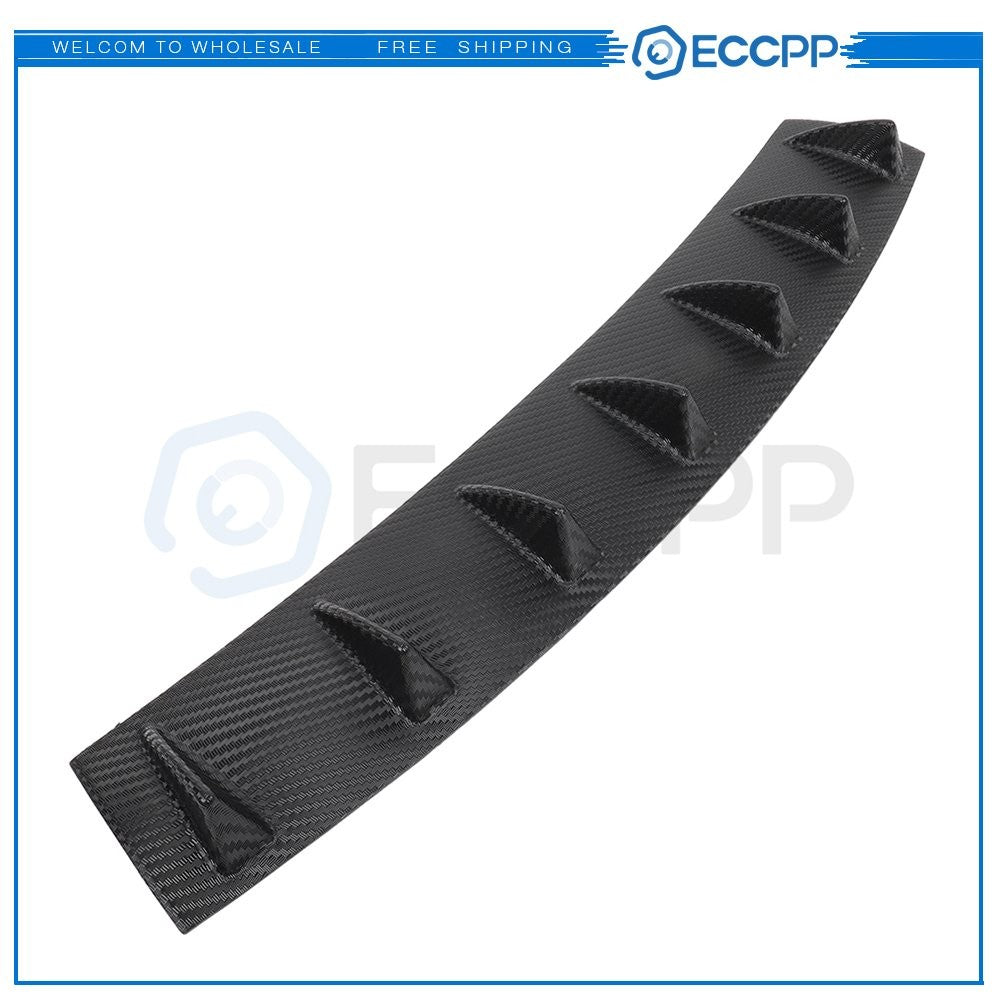 34" x 6" Rear Shark Fin Bumper Diffuser Carbon Fiber Pattern Appearance 6B93BC-57