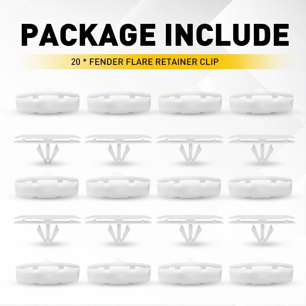 20pc Full Fender Flare Hardware Clip Mounting Kit For 2018-20 Jeep Wrangler JL A 6B93BC-57