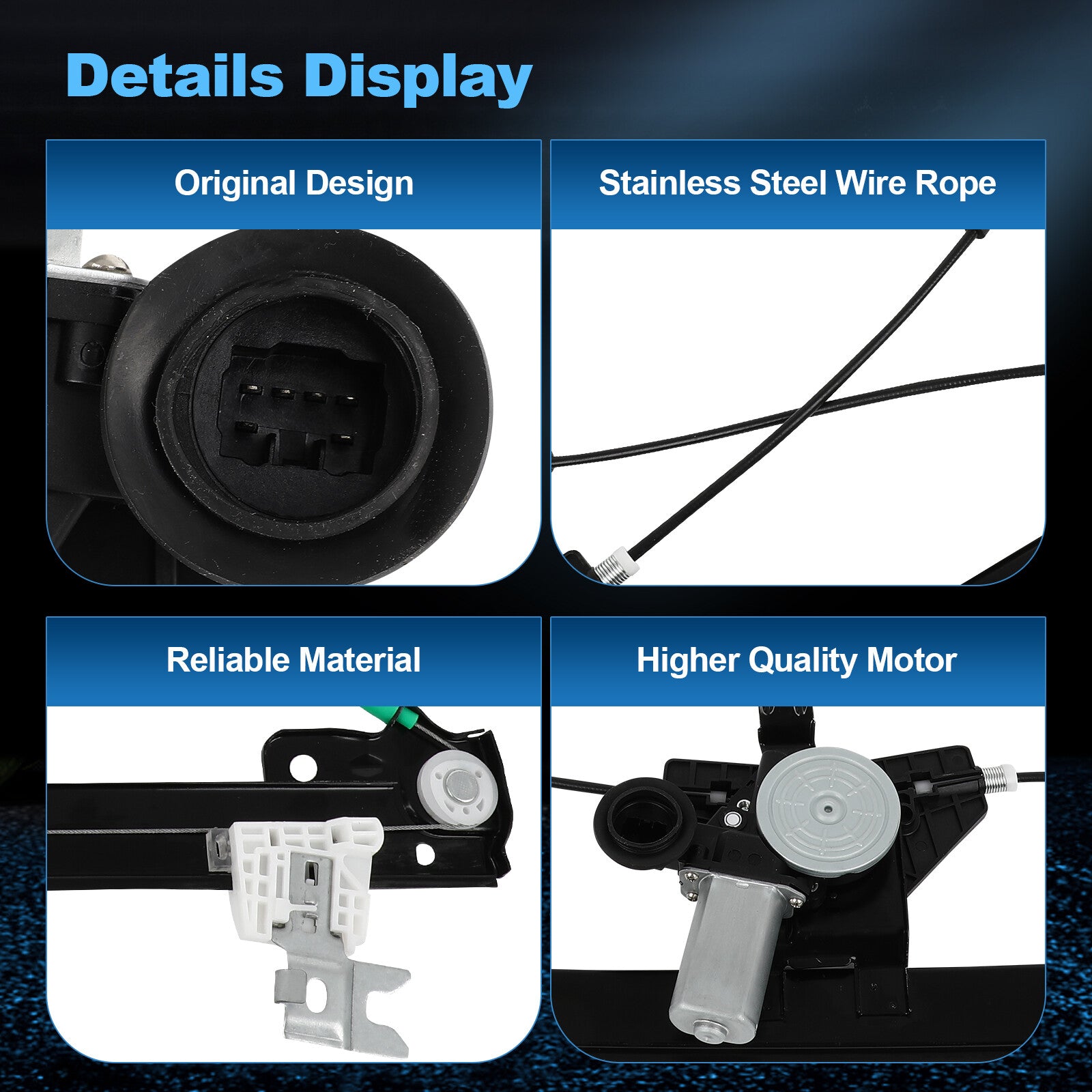 For 2013-2021 Nissan Pathfinder Front Passenger Side Window Regulator with Motor 6B93BC-57