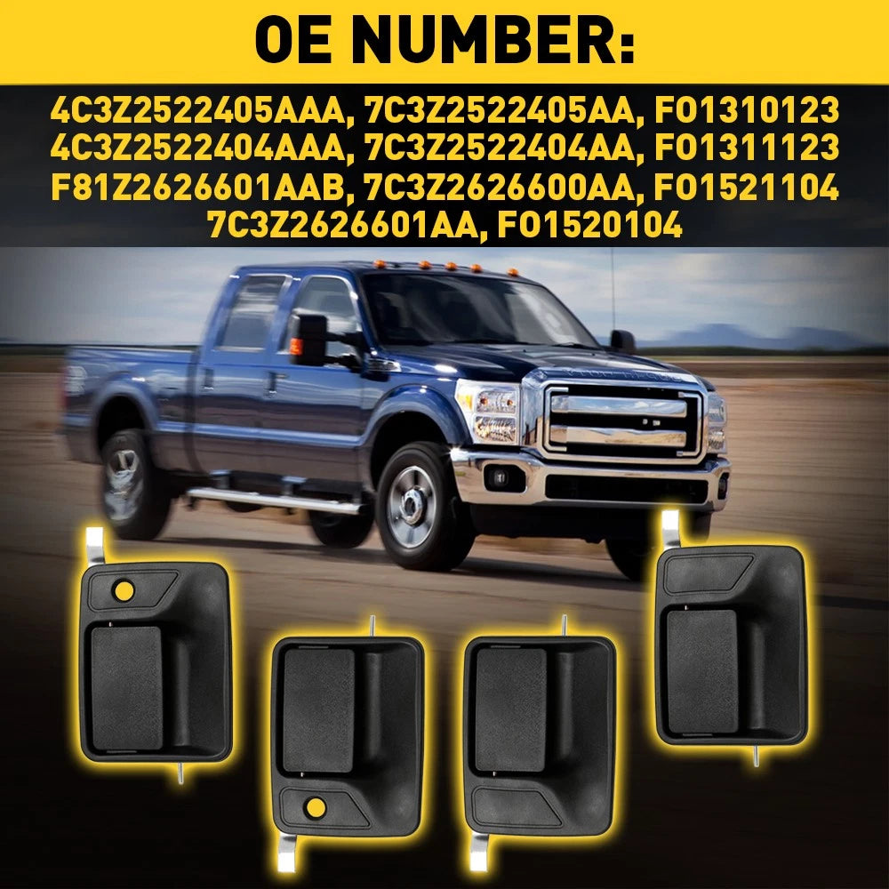 4X Door Handles Exterior Kit for 1999-2016 Ford F-250 Super Duty Crew Cab EOA 6B93BC-57