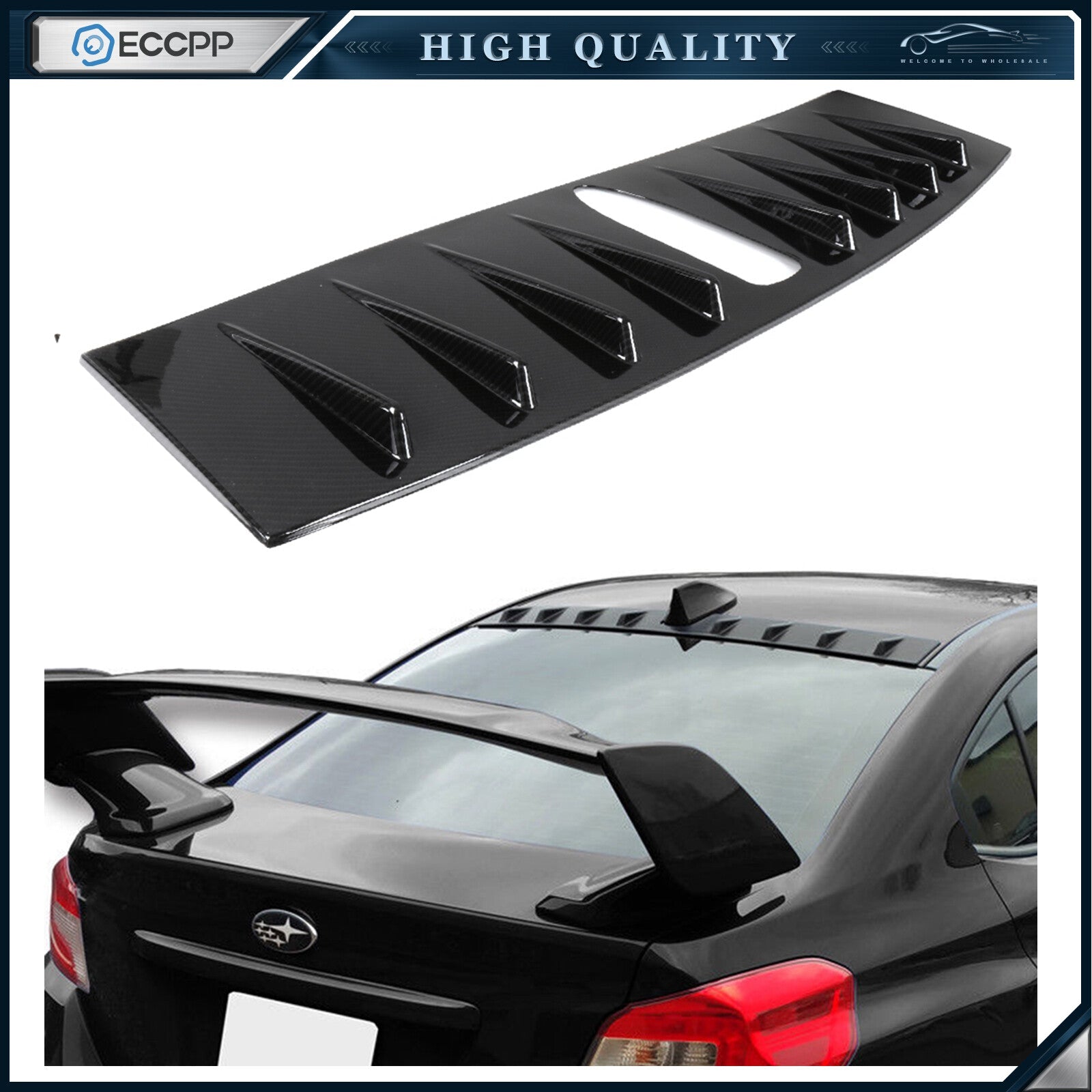 Carbon Style Lightweight Trunk Rear Spoiler Wing Fit For 2015-2021 Subaru WRX 6B93BC-57