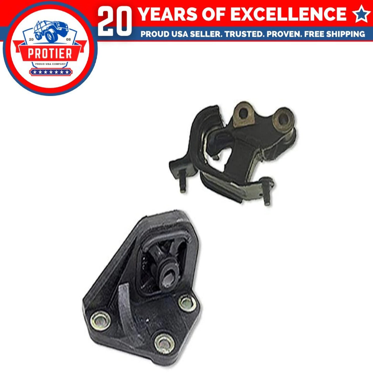 Fits 2003-2007 Honda Accord 2.4L MANUAL Front & Upper Trans Mount Set 2pc : 6B93BC-57