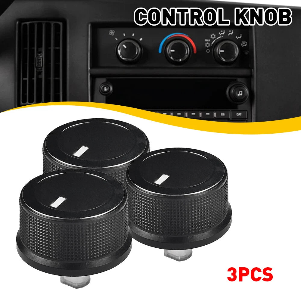 3pcs AC Climate Fan Control Knob For GMC Savana Chevrolet Express 1500 2500 3500 6B93BC-57